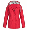 Dames winddichte regenjas - lichtgewicht gevoerde jacket met capuchon voor buiten