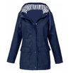Dames winddichte regenjas - lichtgewicht gevoerde jacket met capuchon voor buiten