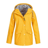 Dames winddichte regenjas - lichtgewicht gevoerde jacket met capuchon voor buiten
