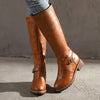 Kniehoge leren laarzen - stijlvolle dames rijfootwear - Bakkermode.nl