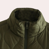 Gequiltede poncho jas - trendy groene damesoutdoor