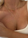 3-delige gelaagde y-halsketting - elegante gouden damesjuwelen