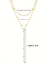 3-delige gelaagde y-halsketting - elegante gouden damesjuwelen