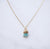 Amazoniet ketting - goudplated hanger met natuursteen voor dames