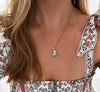 Amazoniet ketting - goudplated hanger met natuursteen voor dames