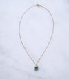 Amazoniet ketting - goudplated hanger met natuursteen voor dames