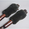 Synthetische bont fingerloze handschoenen - warm en trendy handwear voor dames