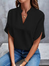 Elegante blouse - stijlvolle dames top met korte mouwen