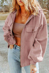 Fleece hoodie - casual dames jack met rits en borstzakken - Bakkermode.nl