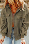 Fleece hoodie - casual dames jack met rits en borstzakken - Bakkermode.nl