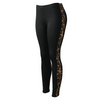 Zwarte legging met luipaardprint zijstreep
