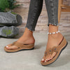 Dames slip-on teensandalen met bloemenprint en orthopedische ondersteuning - stijlvolle alledaagse sandalen
