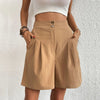 Dames hoge taille shorts met plooien - tijdloze basis voor casual uitjes