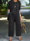 3-delige dames lounge set sportondermode - zachte top, trendy cardigan & wijde broek - ontspannen weekendoutfit