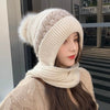 2-delige gebreide muts en sjaal set - dames winteraccessoires - Bakkermode.nl
