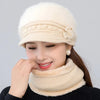 Dames winter muts en sjaal set - luxe accessoire van imitatiebont - Bakkermode.nl