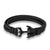 Ankerarmband - gevlochten leren damespolsaccessoire - Bakkermode.nl