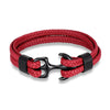Ankerarmband - gevlochten leren damespolsaccessoire - Bakkermode.nl