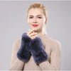 Synthetische bont fingerloze handschoenen - warm en trendy handwear voor dames