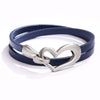 Harten leren armband - stijlvolle dames wikkelarmband - Bakkermode.nl
