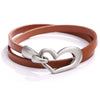 Harten leren armband - stijlvolle dames wikkelarmband - Bakkermode.nl
