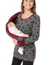 Maternity hoodie - trendy dames zwangerschaps sweatshirt met zak - Bakkermode.nl