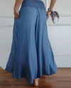 Dames hoge taille wijde broek - zachte katoenmix voor dagelijks casual wear
