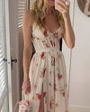 Florale maxi jurk - sierlijke outfit voor zomerse gelegenheden
