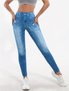 Skinny jeans - hoge taille dames denim legging