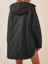 Gewatteerde puffer zwarte en beige winterjas voor dames - warm en oversized - Bakkermode.nl