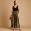Dames wijde broek met hoge taille - chic casual kantoorstijl voor elke dag