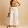 Dames wijde broek met hoge taille - chic casual kantoorstijl voor elke dag