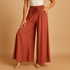 Dames wijde broek met hoge taille - chic casual kantoorstijl voor elke dag
