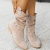 Enkellaarzen - stijlvolle dames suède slouchy winterboots