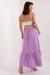 Lila maxi-rok met volant - Bakkermode.nl