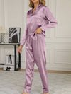 2-delige satijnen pyjama set - elegante dames nachtmode