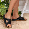 Dames leren slippers - trendy orthopedische sandalen voor zomerse dagen