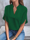 Elegante blouse - stijlvolle dames top met korte mouwen