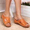 Dames leren slippers - trendy orthopedische sandalen voor zomerse dagen