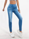 Skinny jeans - hoge taille dames denim legging