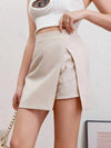 Asymmetrische wikkel mini rok - Bakkermode.nl