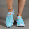 Orthopedische sneakers - dames slip-on schoenen met bloemenpatroon