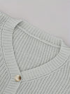 Gebreide cardigan - vrouwelijke chunky knit button-up sweater