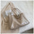 Ruime leren schoudertas - elegante tote voor dames