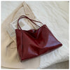 Ruime leren schoudertas - elegante tote voor dames