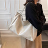 Ruime leren schoudertas - elegante tote voor dames