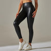 Dames leren broek - stijlvolle casual high-waisted trousers