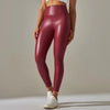 Dames leren broek - stijlvolle casual high-waisted trousers