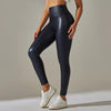 Dames leren broek - stijlvolle casual high-waisted trousers