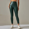 Dames leren broek - stijlvolle casual high-waisted trousers